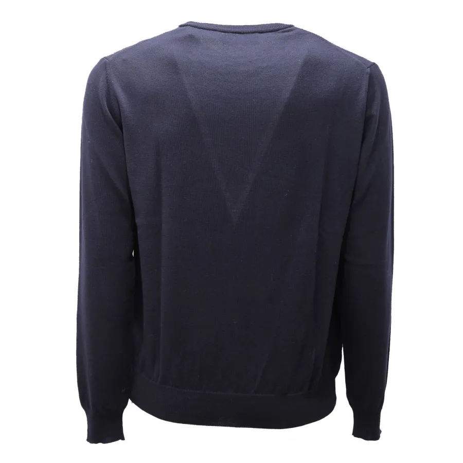 5369AF maglione uomo AQUASCUTUM blue wool sweater man