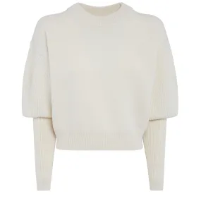 ALEXANDER MCQUEEN  Maglione in lana e cashmere bianco