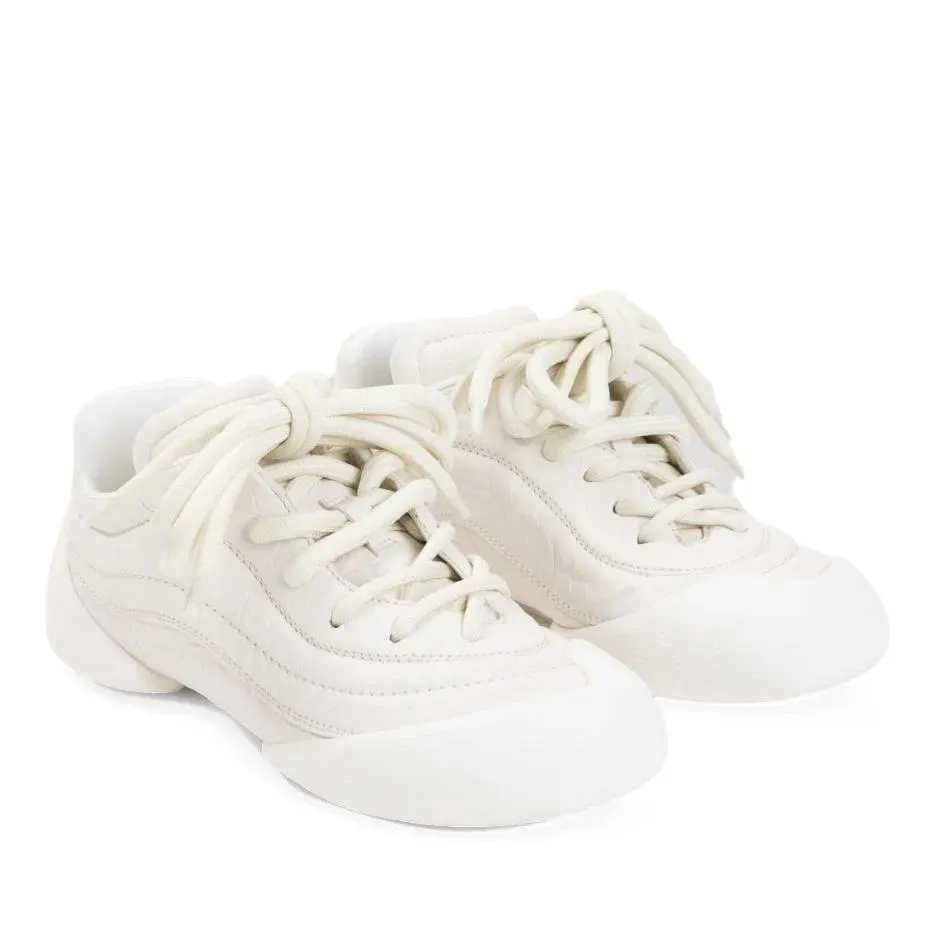 Alexander McQueen Off White Leather Sneakers White 