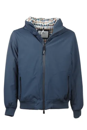 Aquascutum giacchetto blu Active Hooded uomo