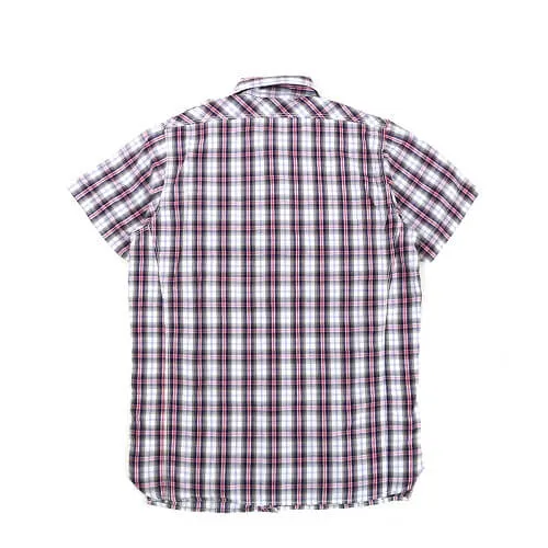 Ast camicia manica corta uomo quadri bianco/viola/rosa