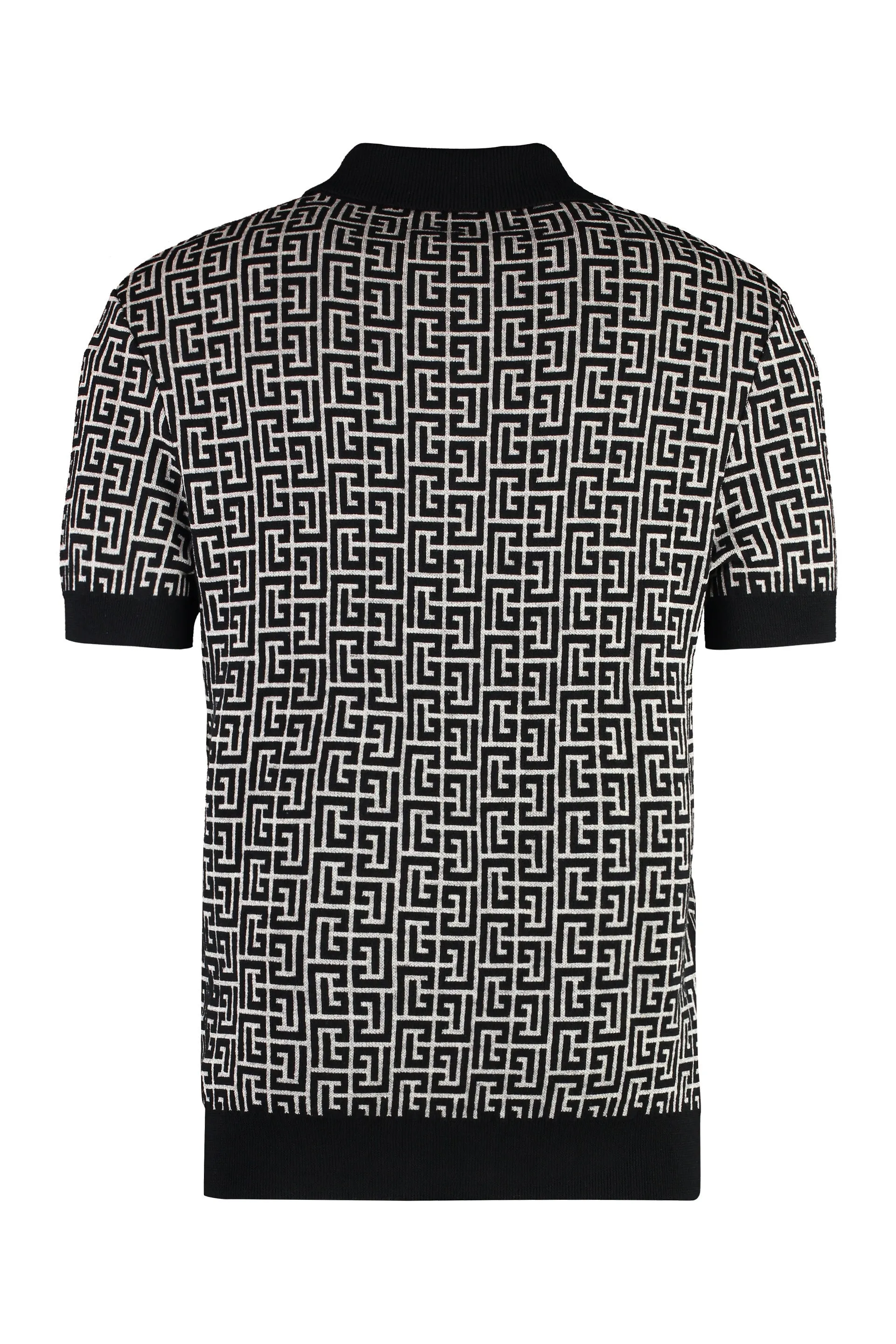 Balmain Polo in maglia con motivo jacquard