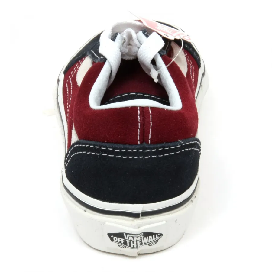 C9238 sneakers bimbo VANS OLD SKOOL blu/bordeaux shoe kid