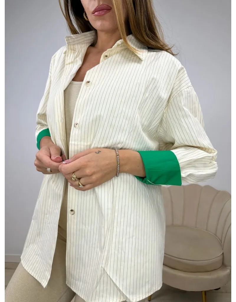 CAMICIA MAROL CON VERDE