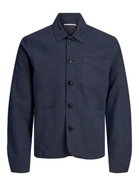 CAPISPALLA E GIACCHE Uomo JACK&JONES Premium 12202812 LINEN HYBRID BLAZER DARK NAVY