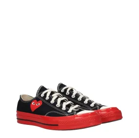 Comme des Garon Sneakers Converse Uomo Tessuto Nero/Rosso