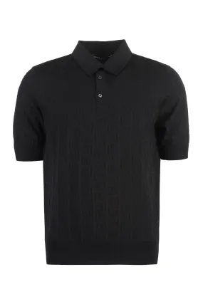 Dolce & Gabbana Polo in maglia con motivo jacquard