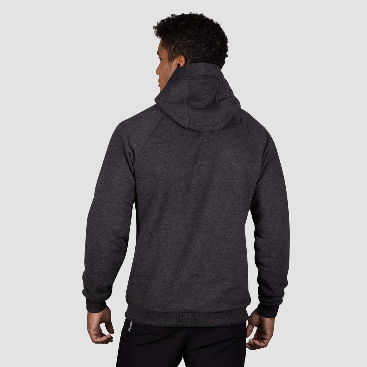 Felpa grigio scuro da uomo con cappuccio Kimo Hoodie con tasca a marsupio Morotai