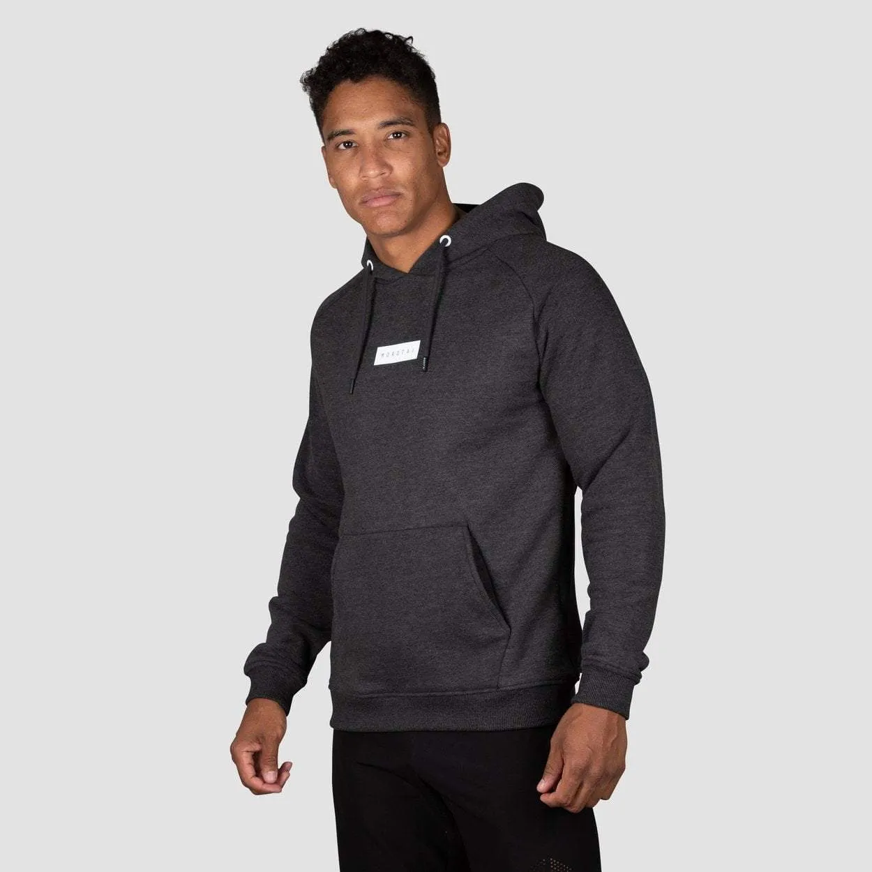 Felpa grigio scuro da uomo con cappuccio Logo Hoodie con grafica posteriore Morotai