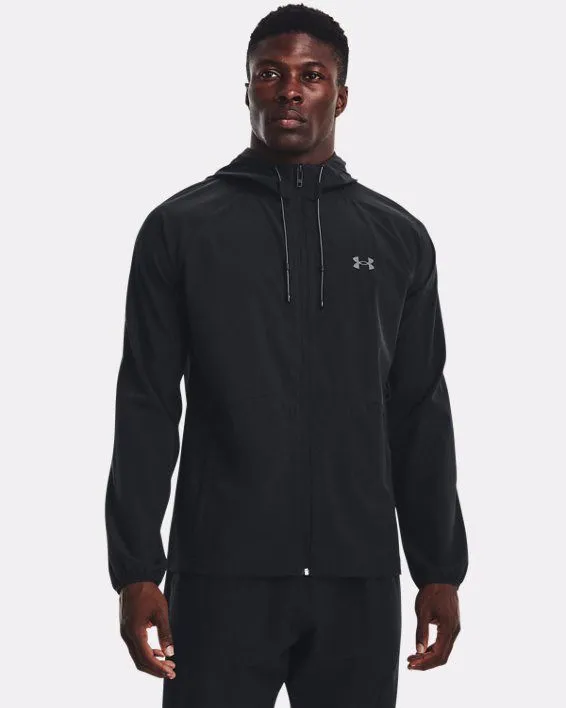 GIACCA DA UOMO UNDER ARMOUR STRETCH WOVEN WINDBREAKER BLACK/PITCH GR 1377171 001