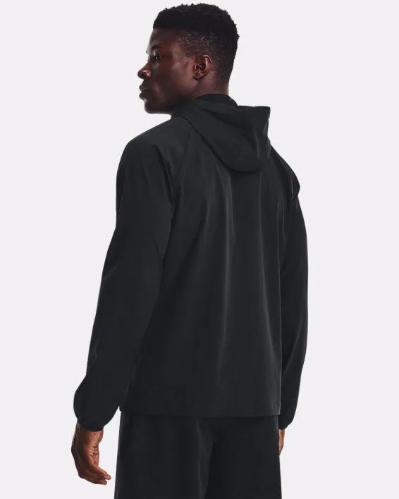 GIACCA DA UOMO UNDER ARMOUR STRETCH WOVEN WINDBREAKER BLACK/PITCH GR 1377171 001