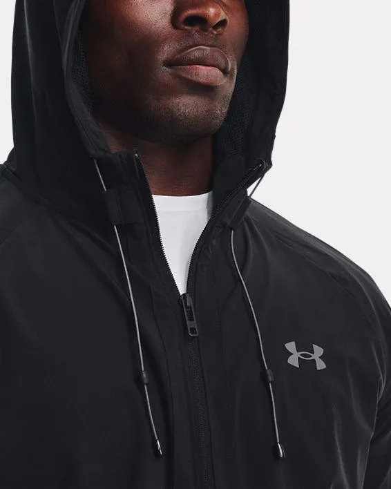 GIACCA DA UOMO UNDER ARMOUR STRETCH WOVEN WINDBREAKER BLACK/PITCH GR 1377171 001