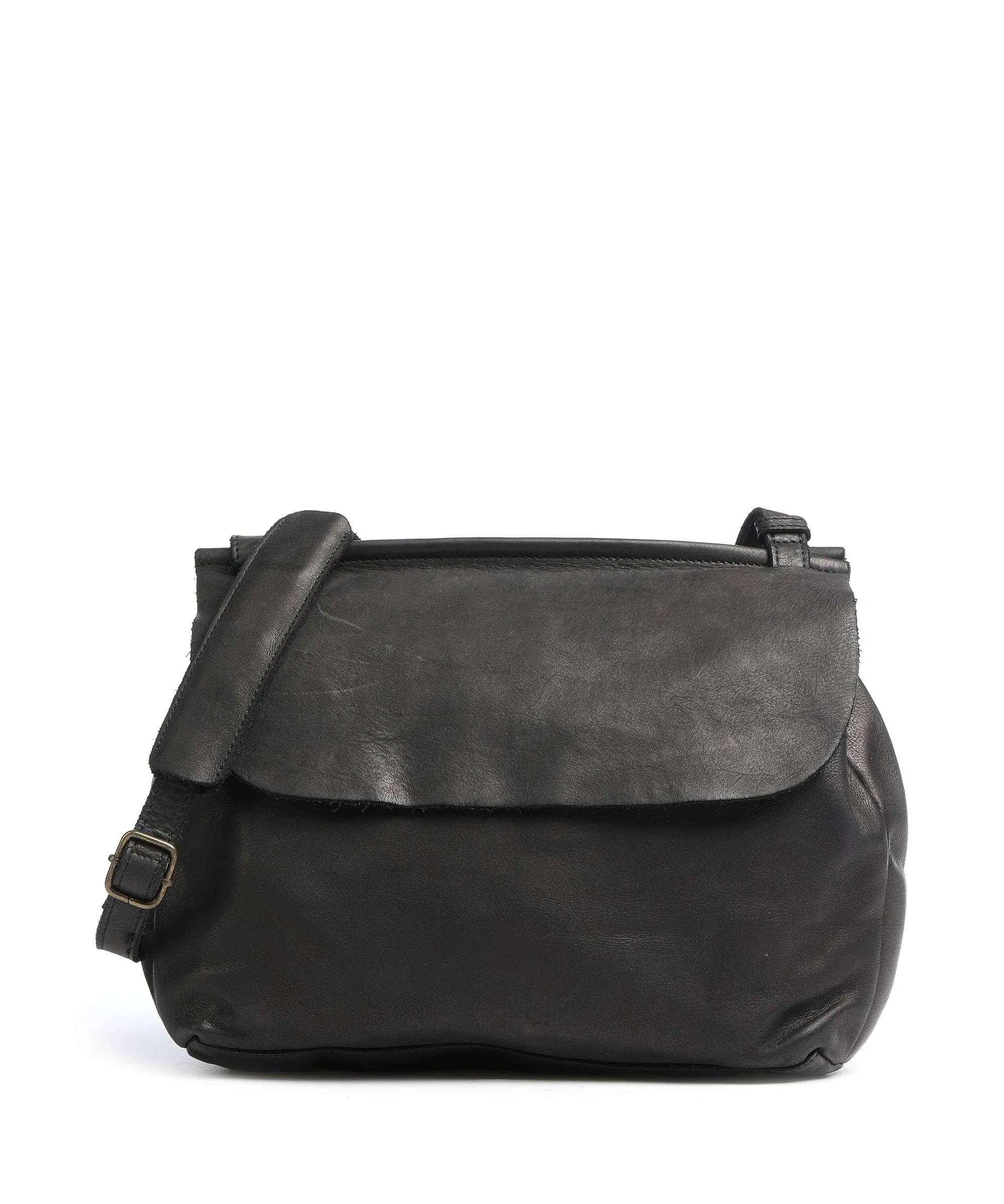  Harold's Submarine Borsa a spalla pelle bovina nero  