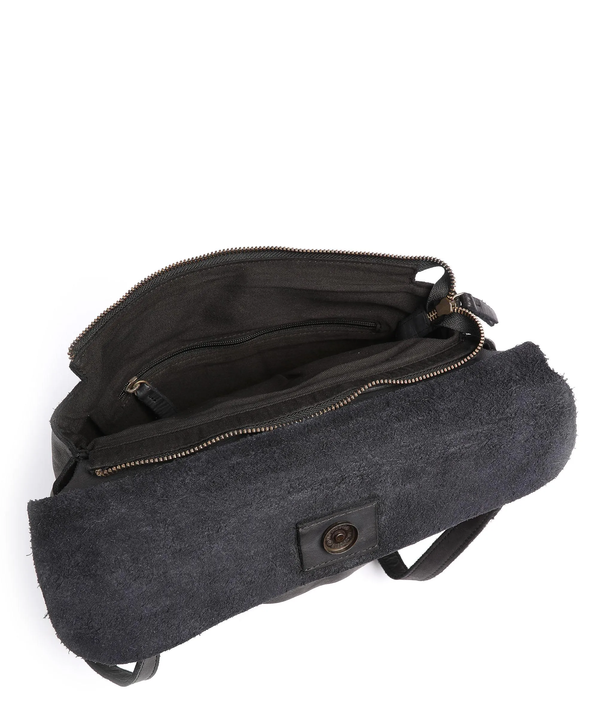  Harold's Submarine Borsa a spalla pelle bovina nero  