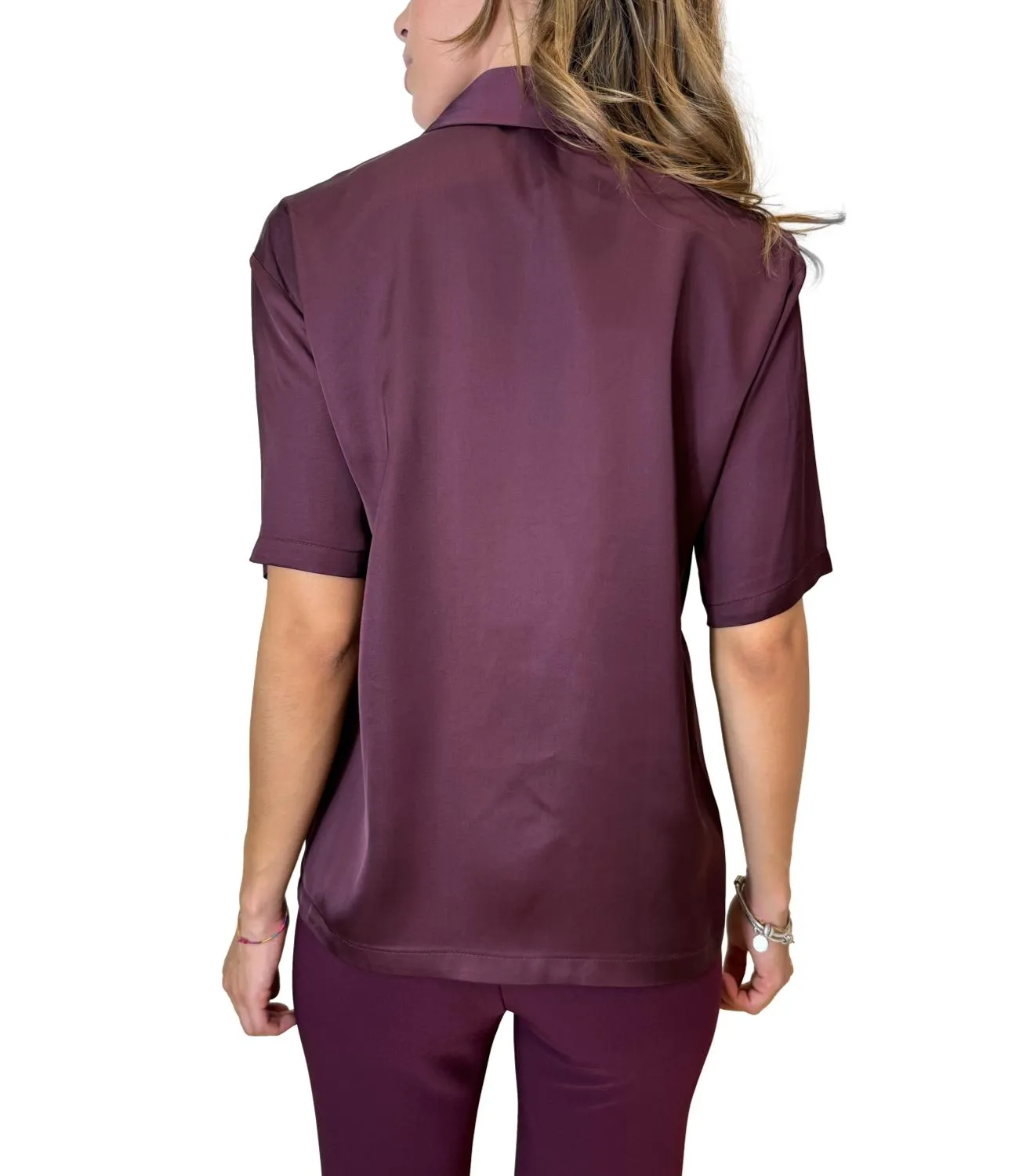 IMPERIAL Imperial camicia melanzana donna