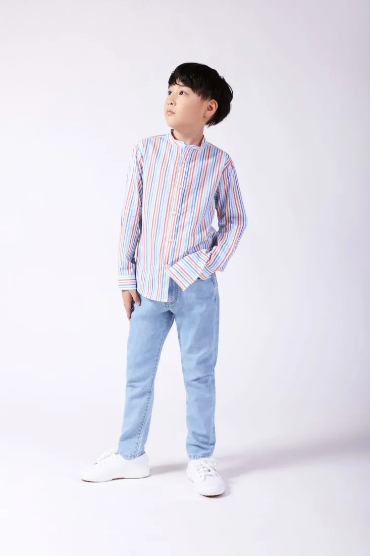 Jeans bambino slim-fit in puro cotone