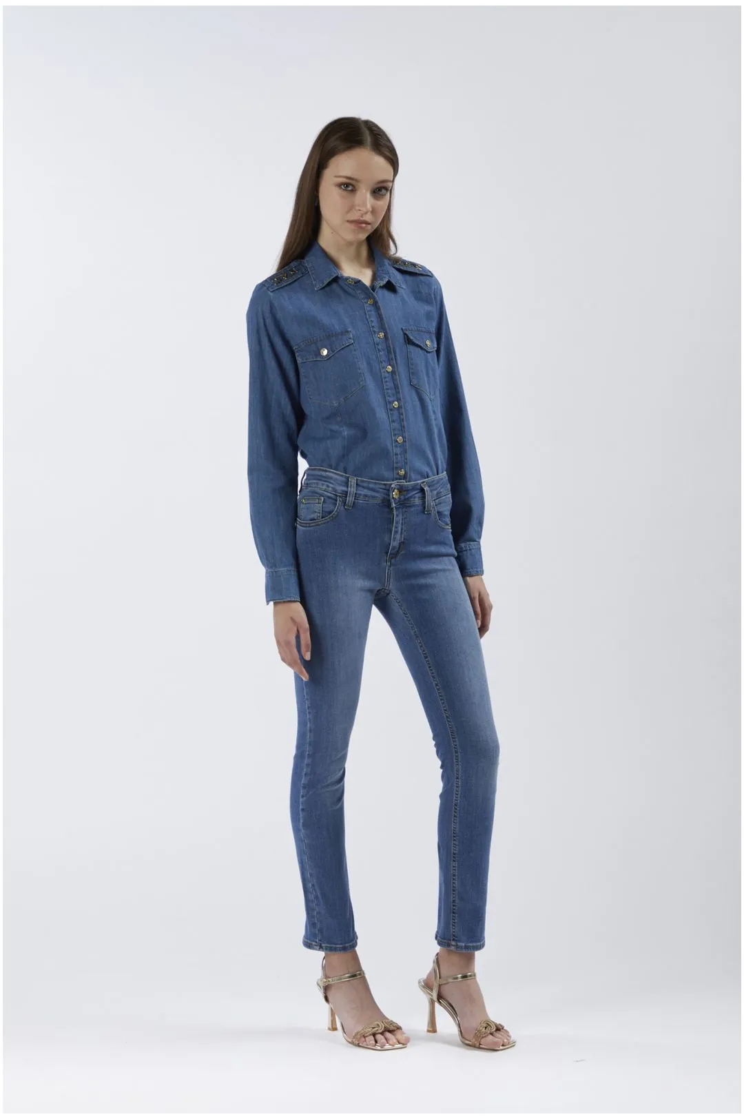 jeans denim slim super stretch blu medio