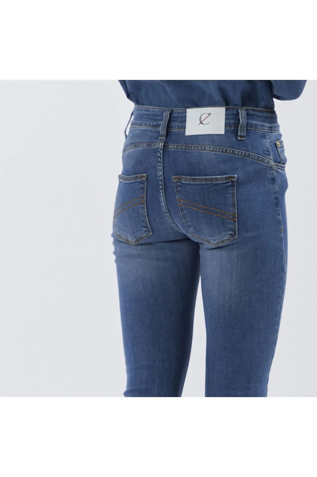 jeans denim slim super stretch blu medio