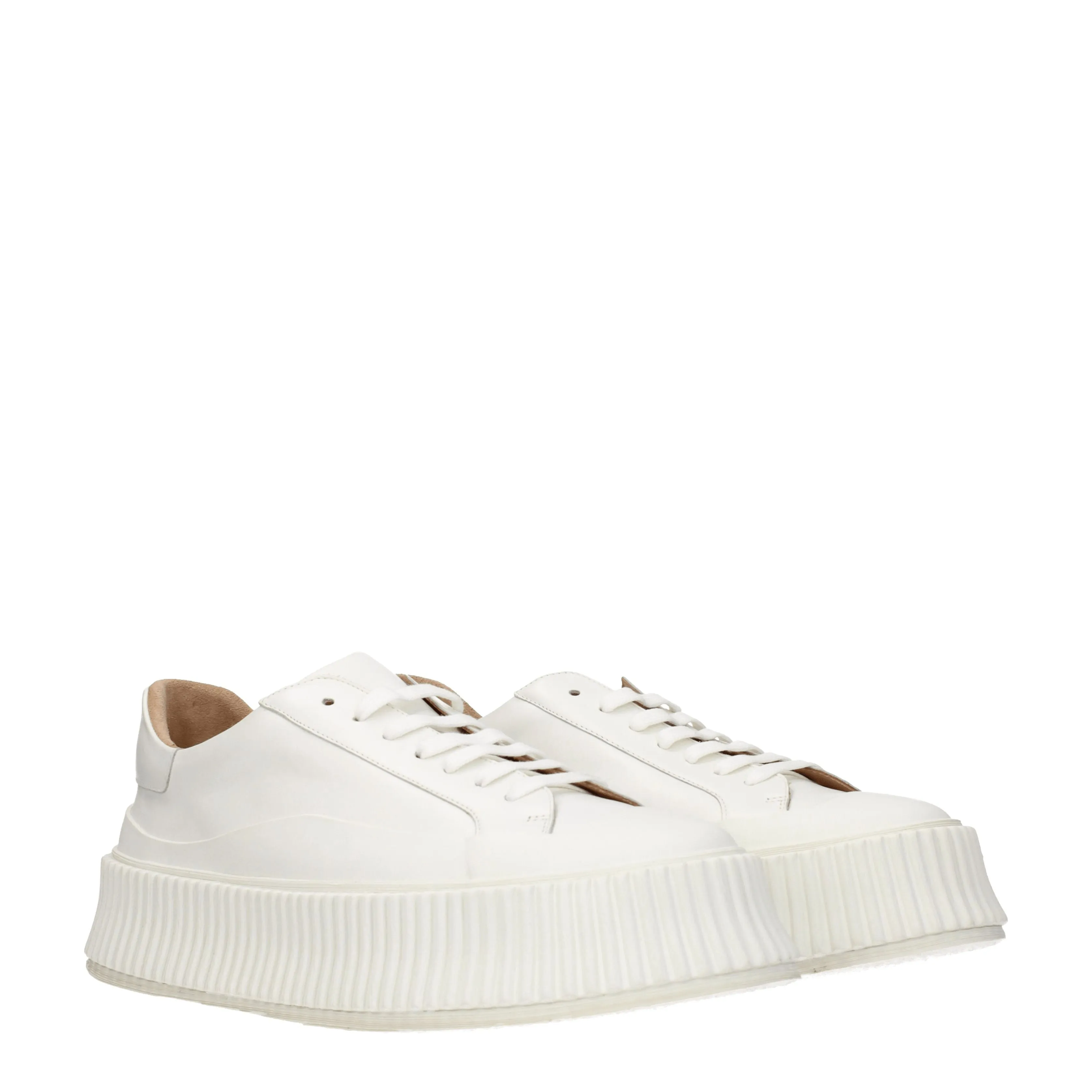 Jil Sander Sneakers Donna Pelle Bianco/Bianco Ottico