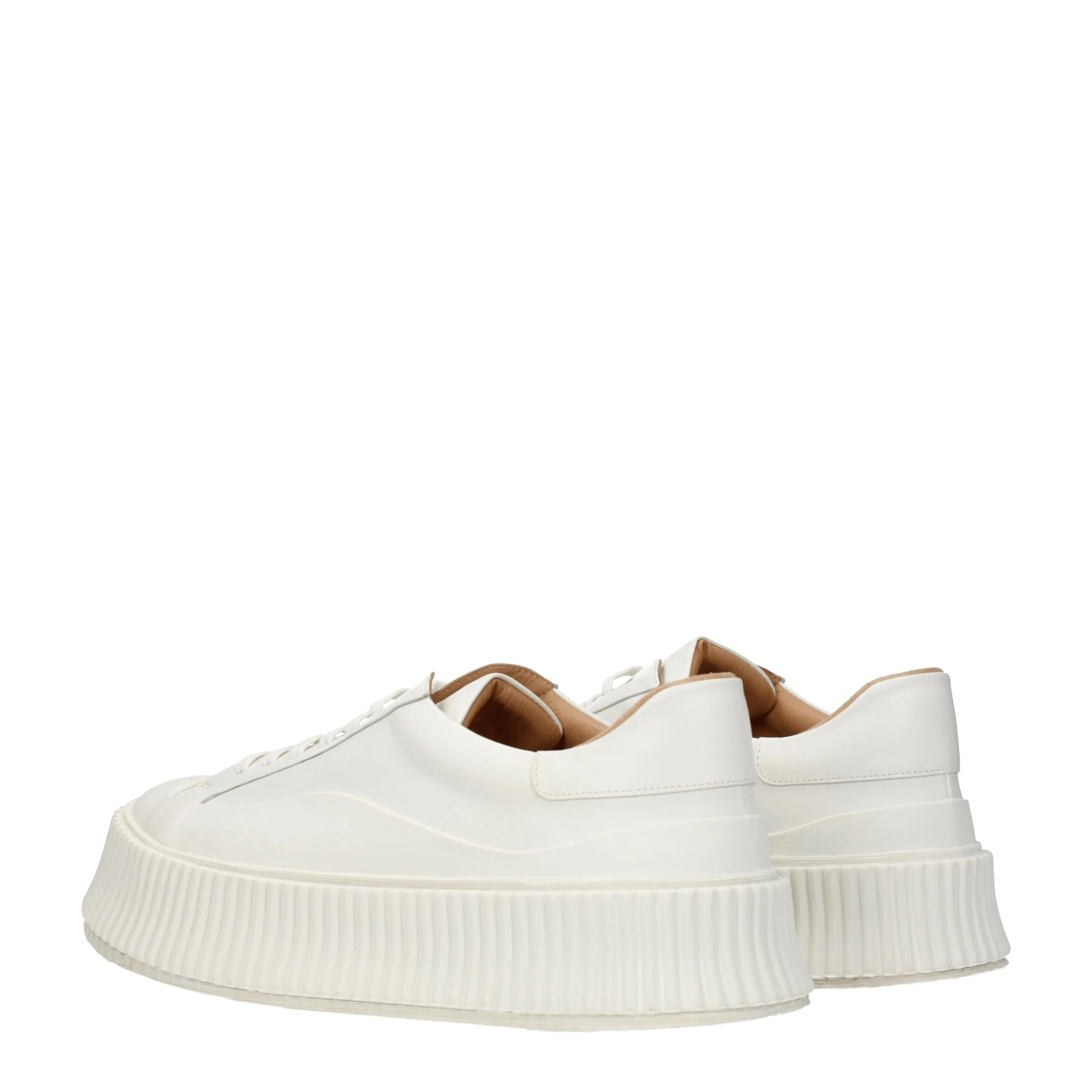 Jil Sander Sneakers Donna Pelle Bianco/Bianco Ottico