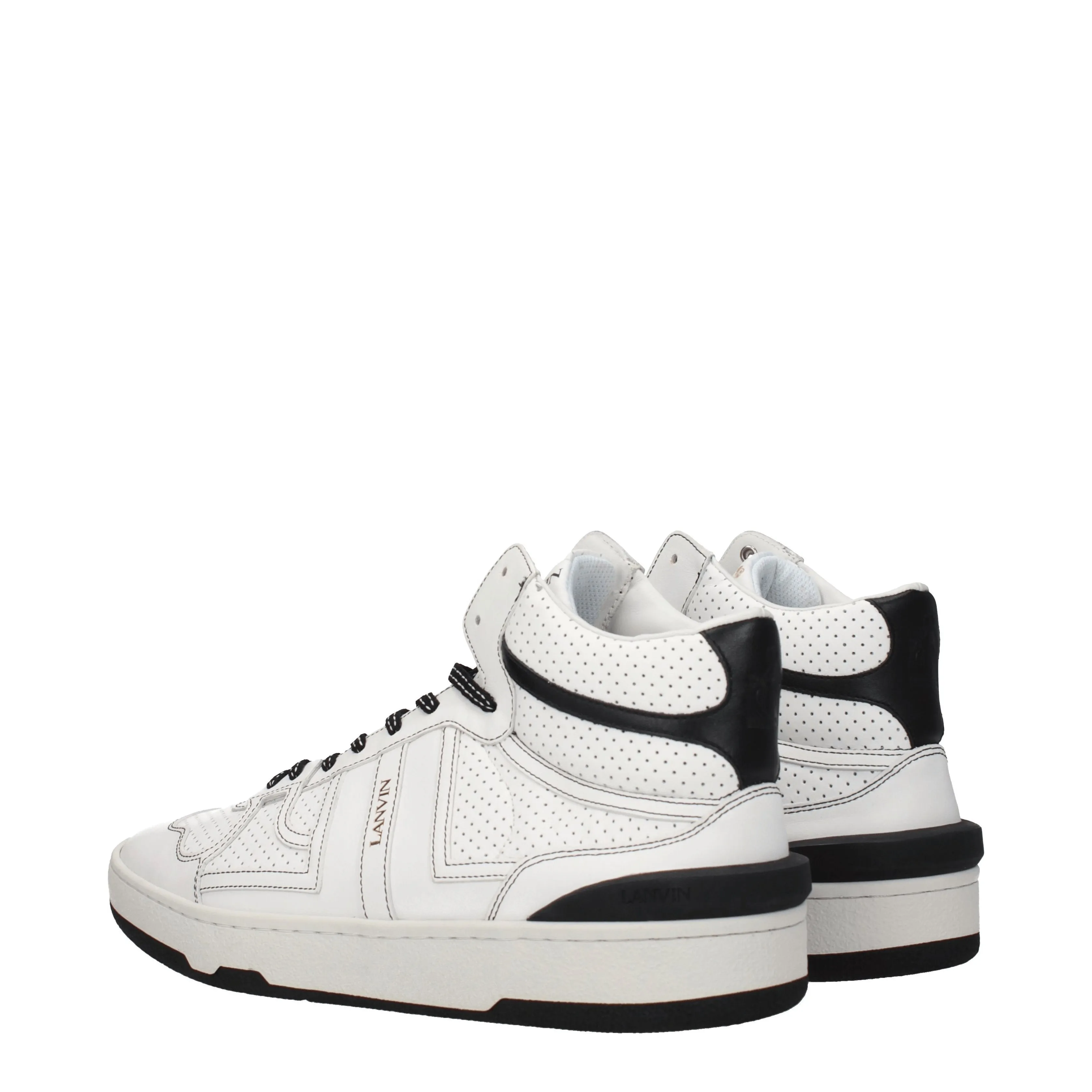 Lanvin Sneakers Uomo Pelle Bianco/Nero