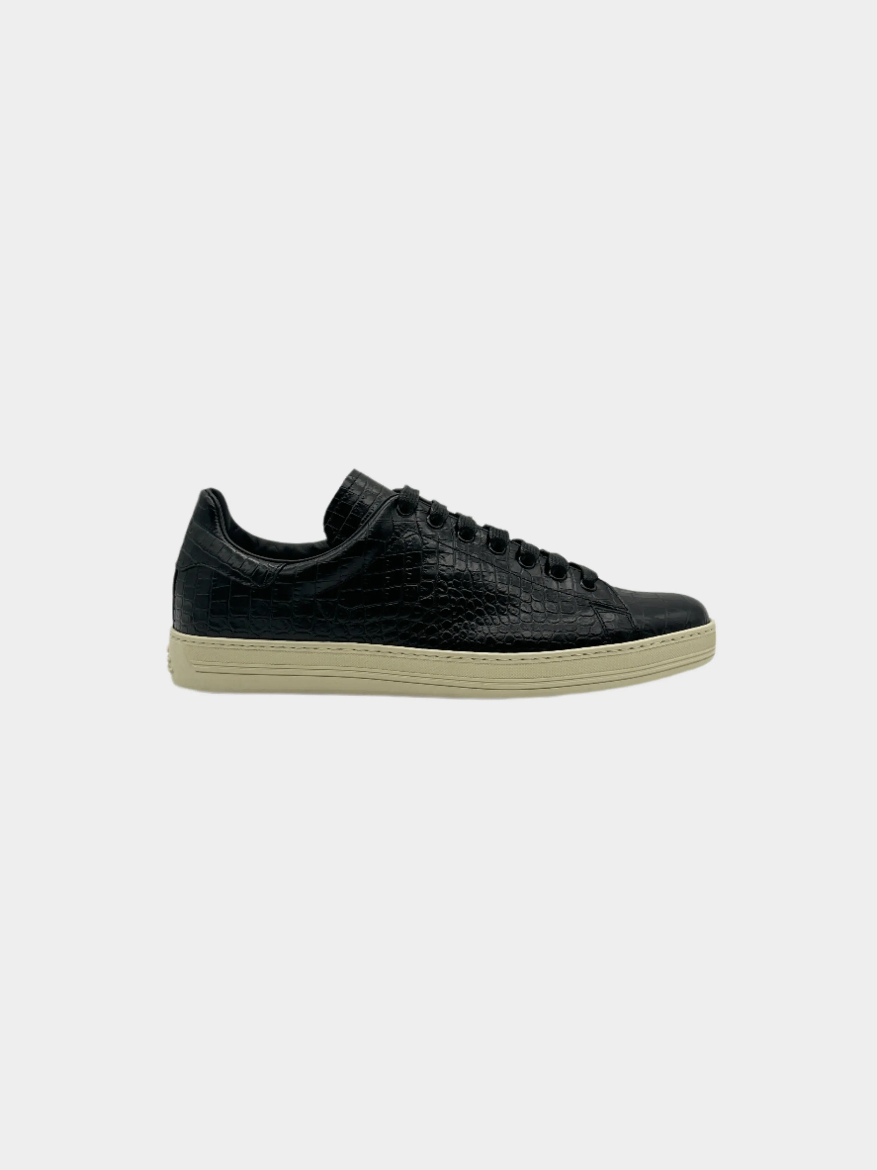 Leather Crocodile Effect Sneakers