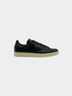 Leather Crocodile Effect Sneakers