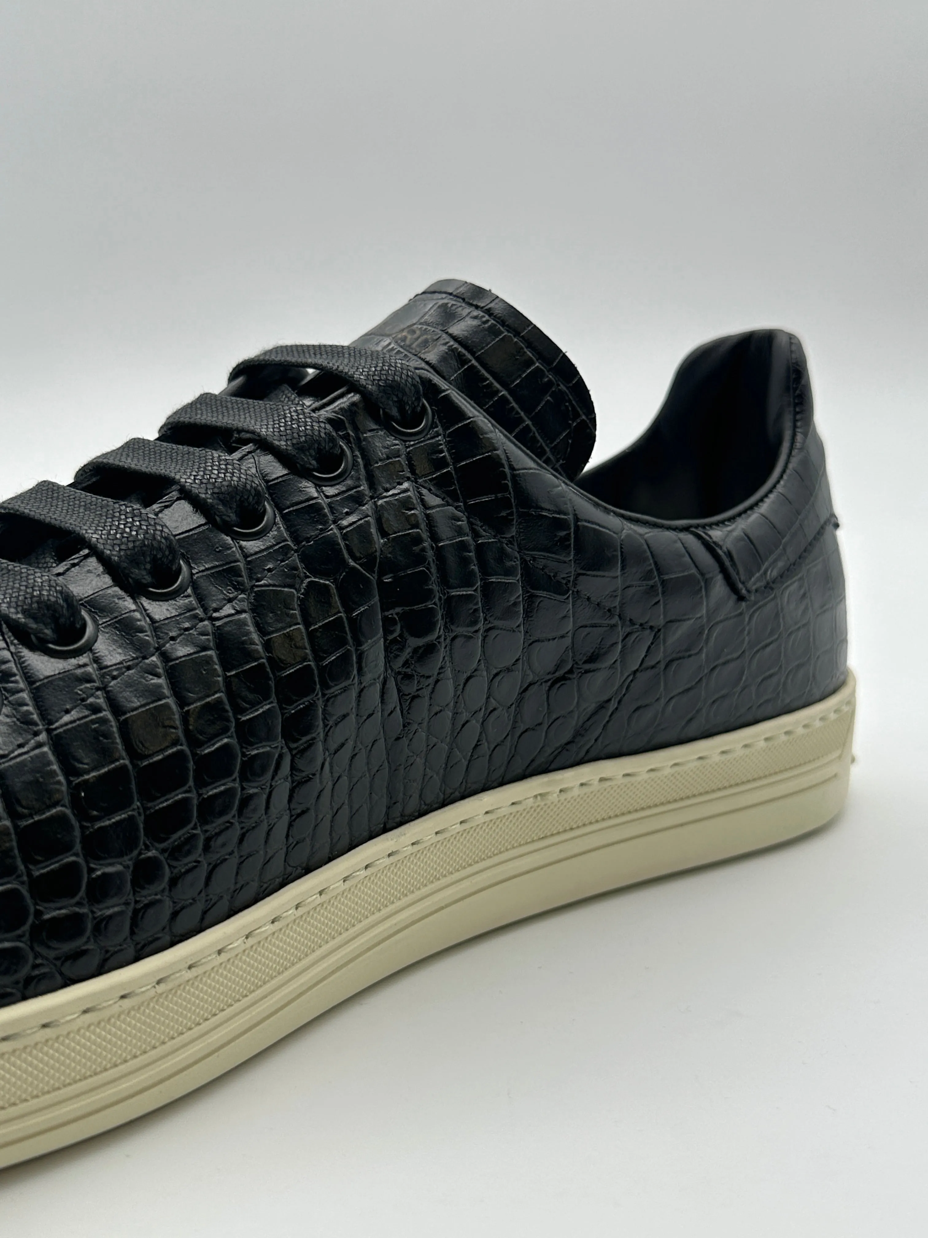 Leather Crocodile Effect Sneakers