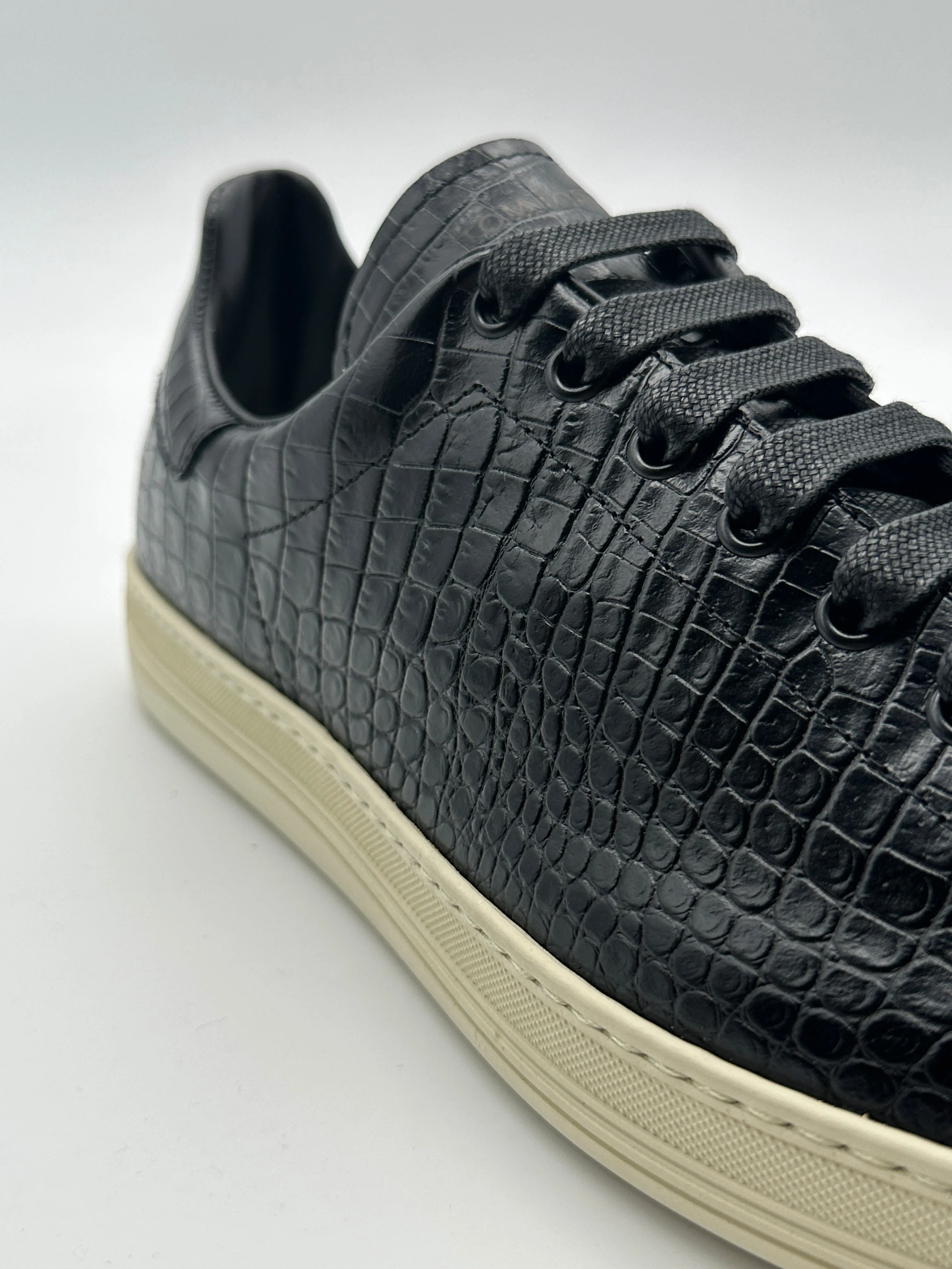 Leather Crocodile Effect Sneakers