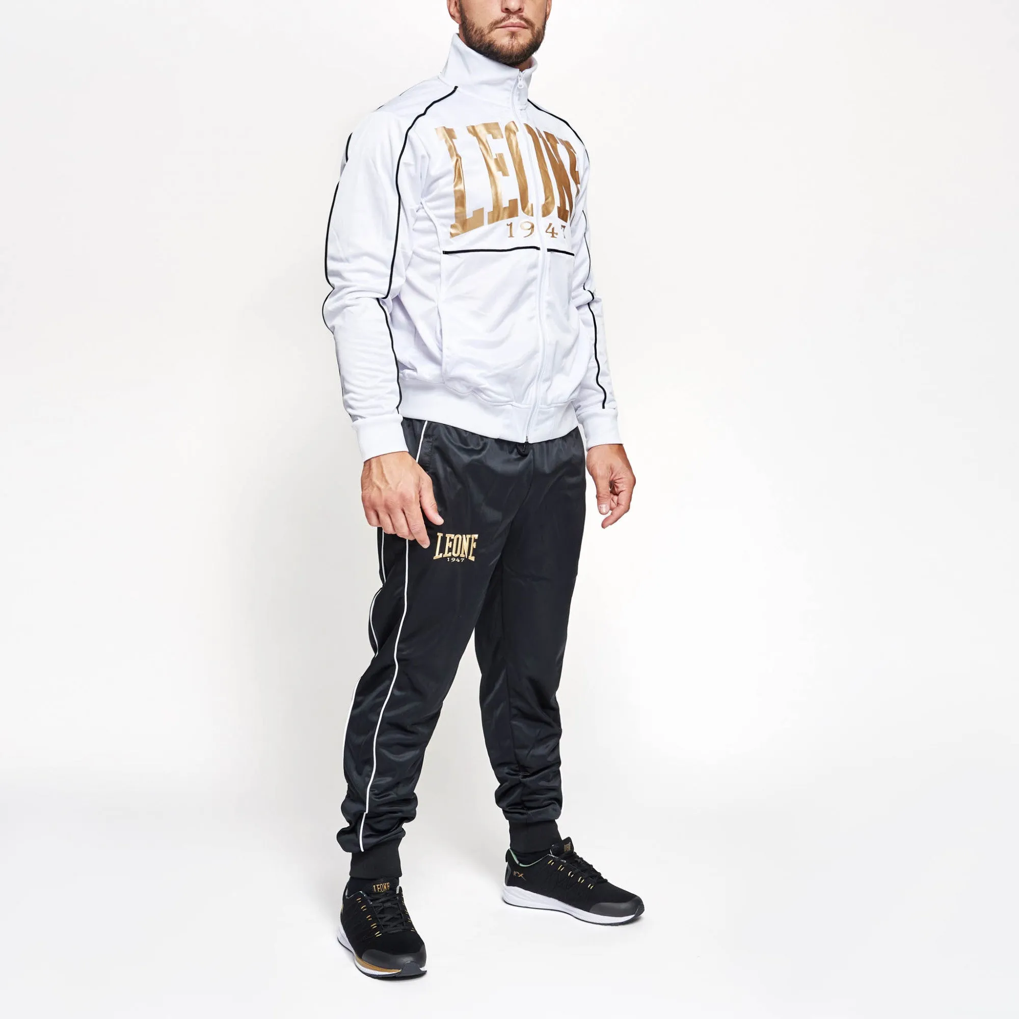 Leone Premium men's tracksuit AB300 white