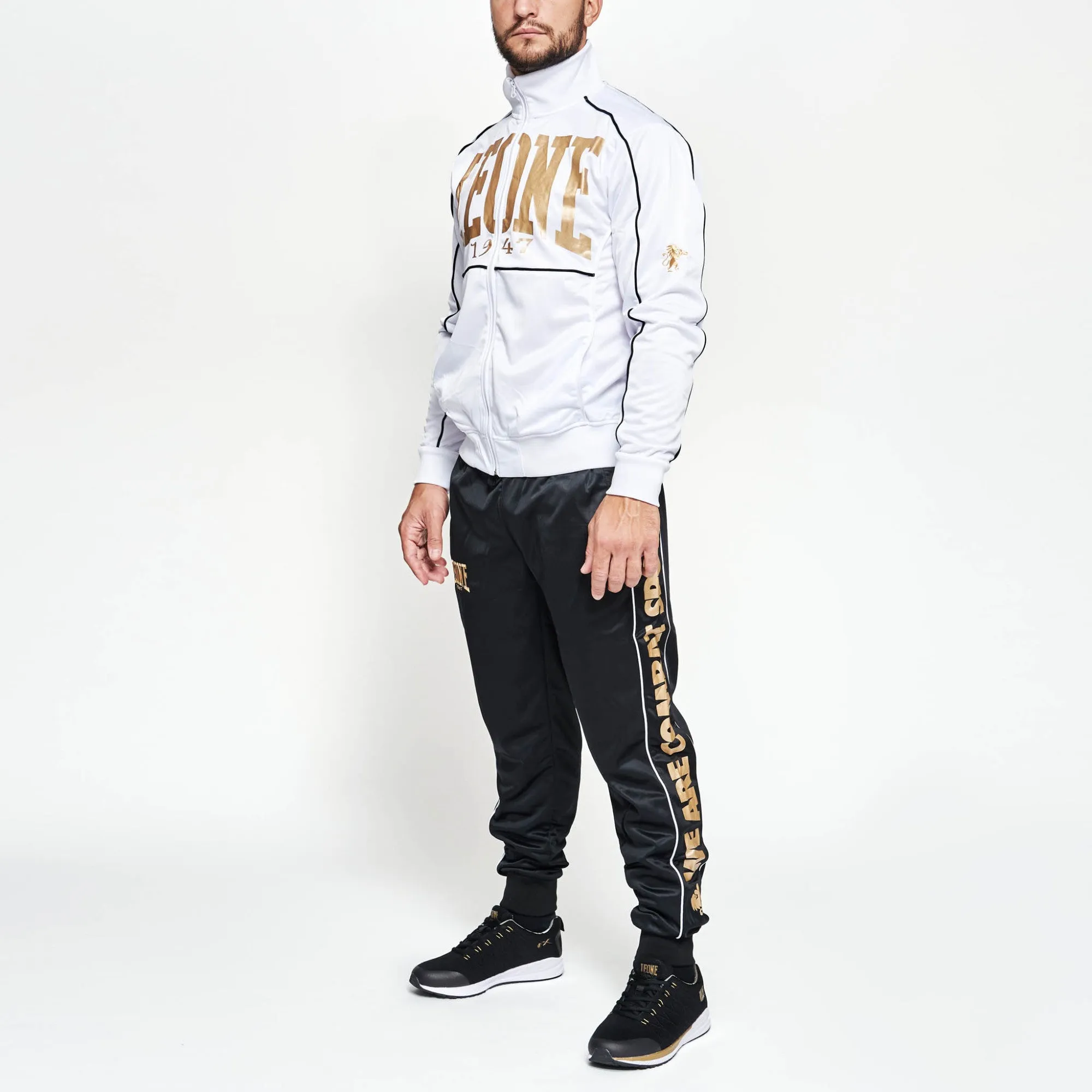 Leone Premium men's tracksuit AB300 white