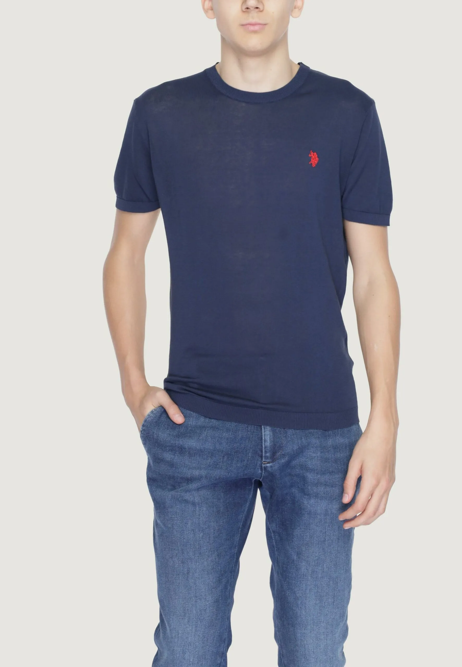 Maglia in filo manica corta U.s. Polo Assn. IKE Blu