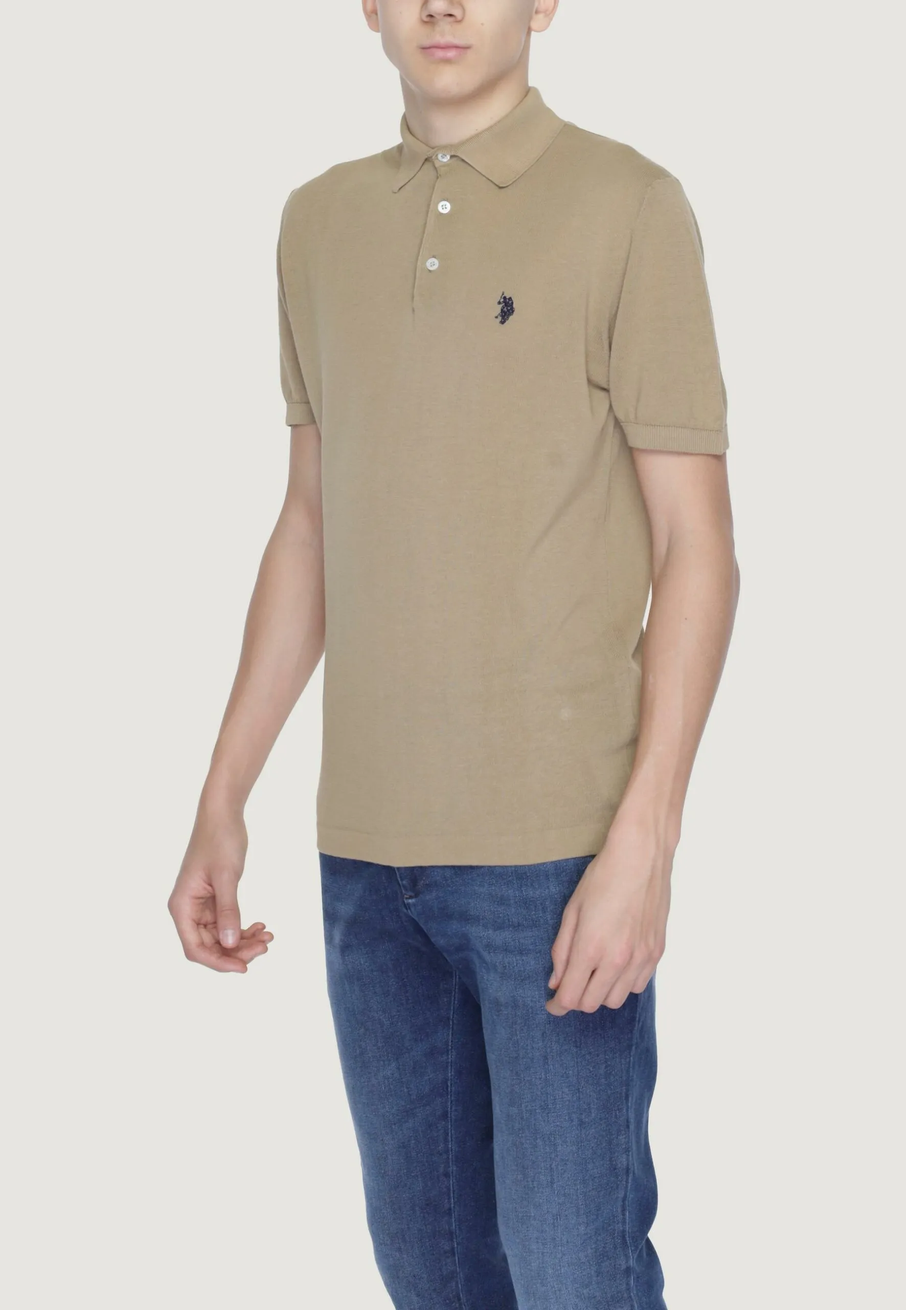 Maglia in filo manica corta U.s. Polo Assn. WAIL Beige scuro