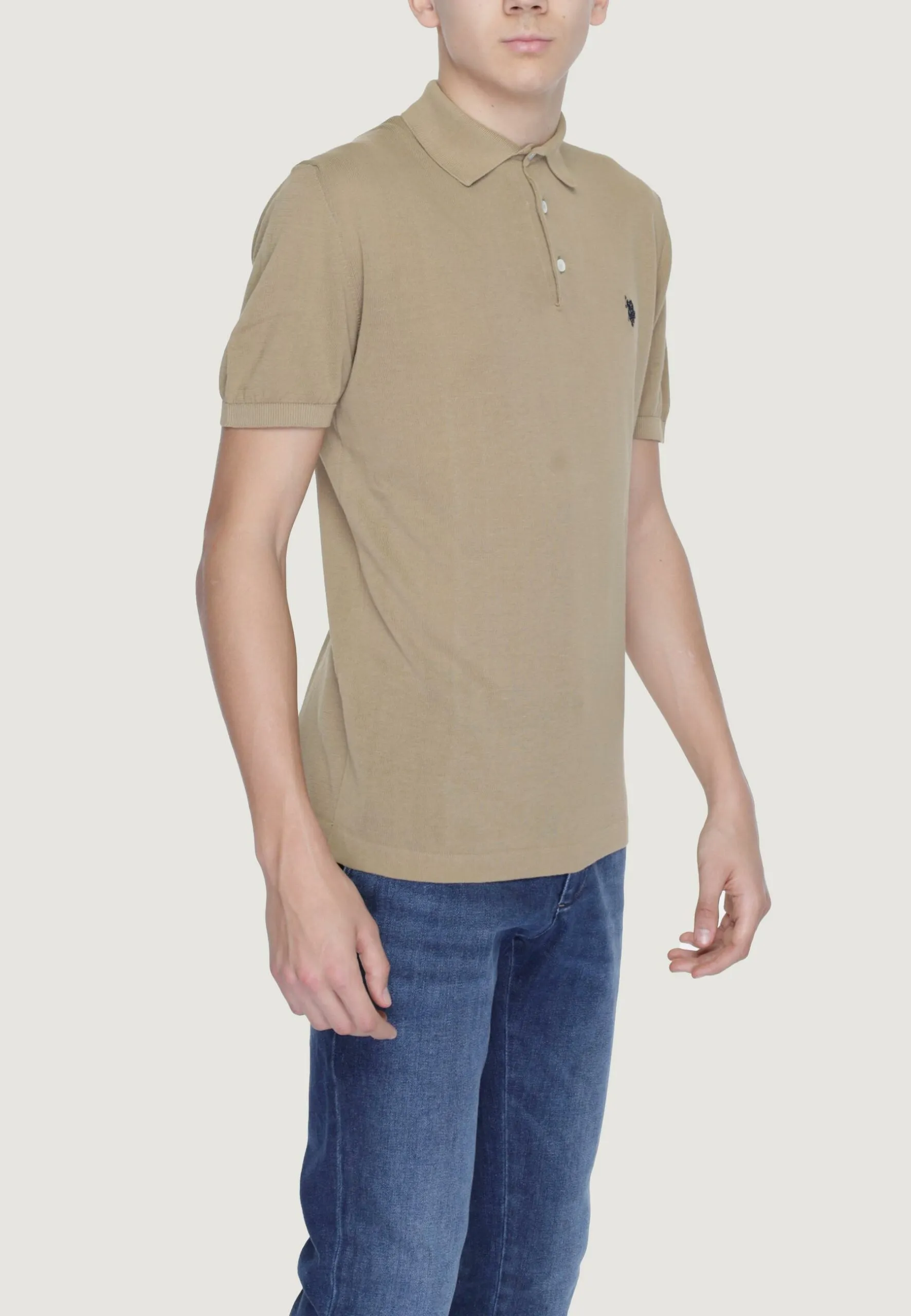 Maglia in filo manica corta U.s. Polo Assn. WAIL Beige scuro