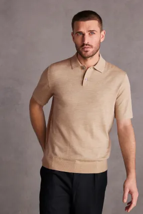 Maglia in lana merino di prima qualità regular - Polo vestibilità attillata