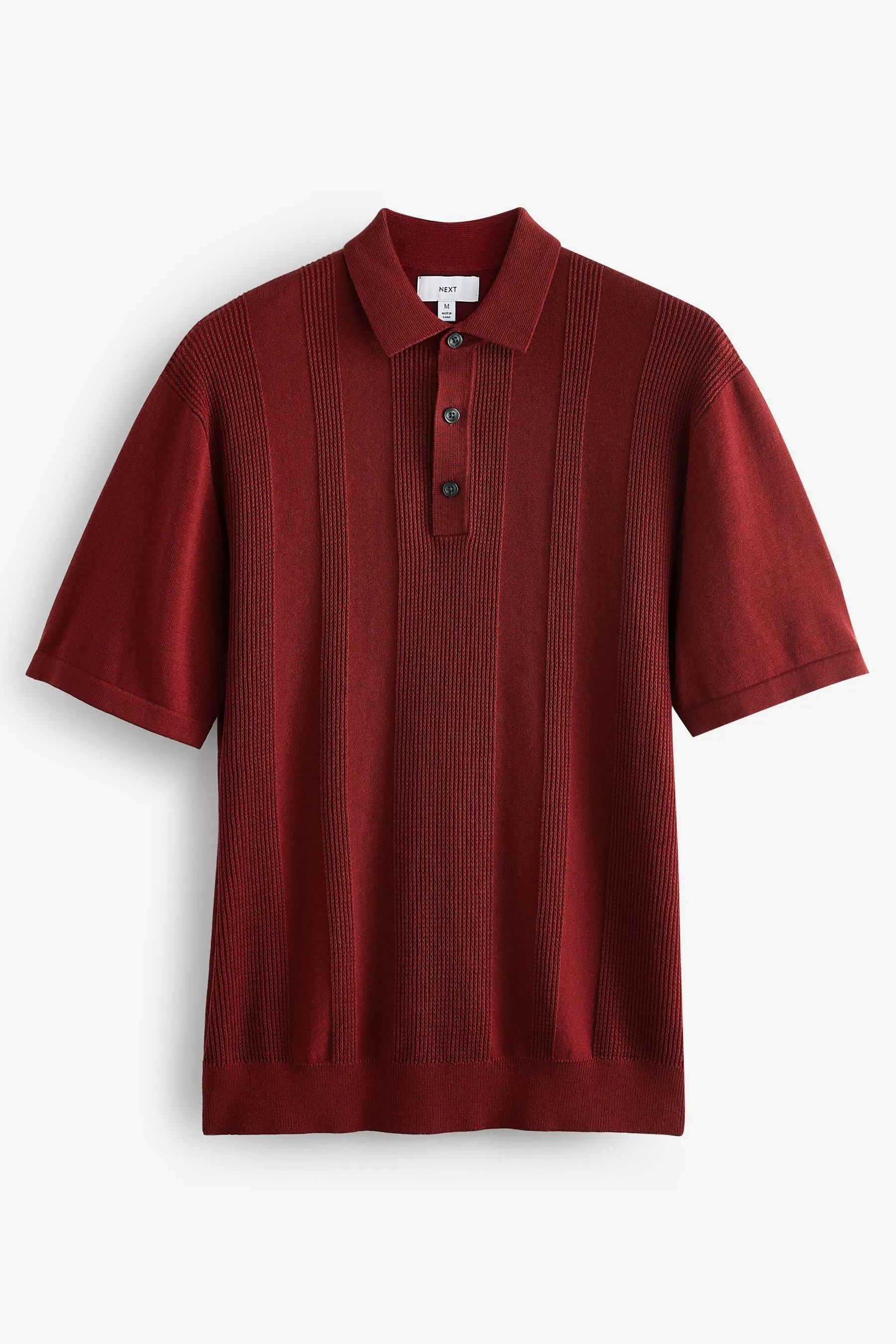 Maglia regular - Polo testurizzata con A righe