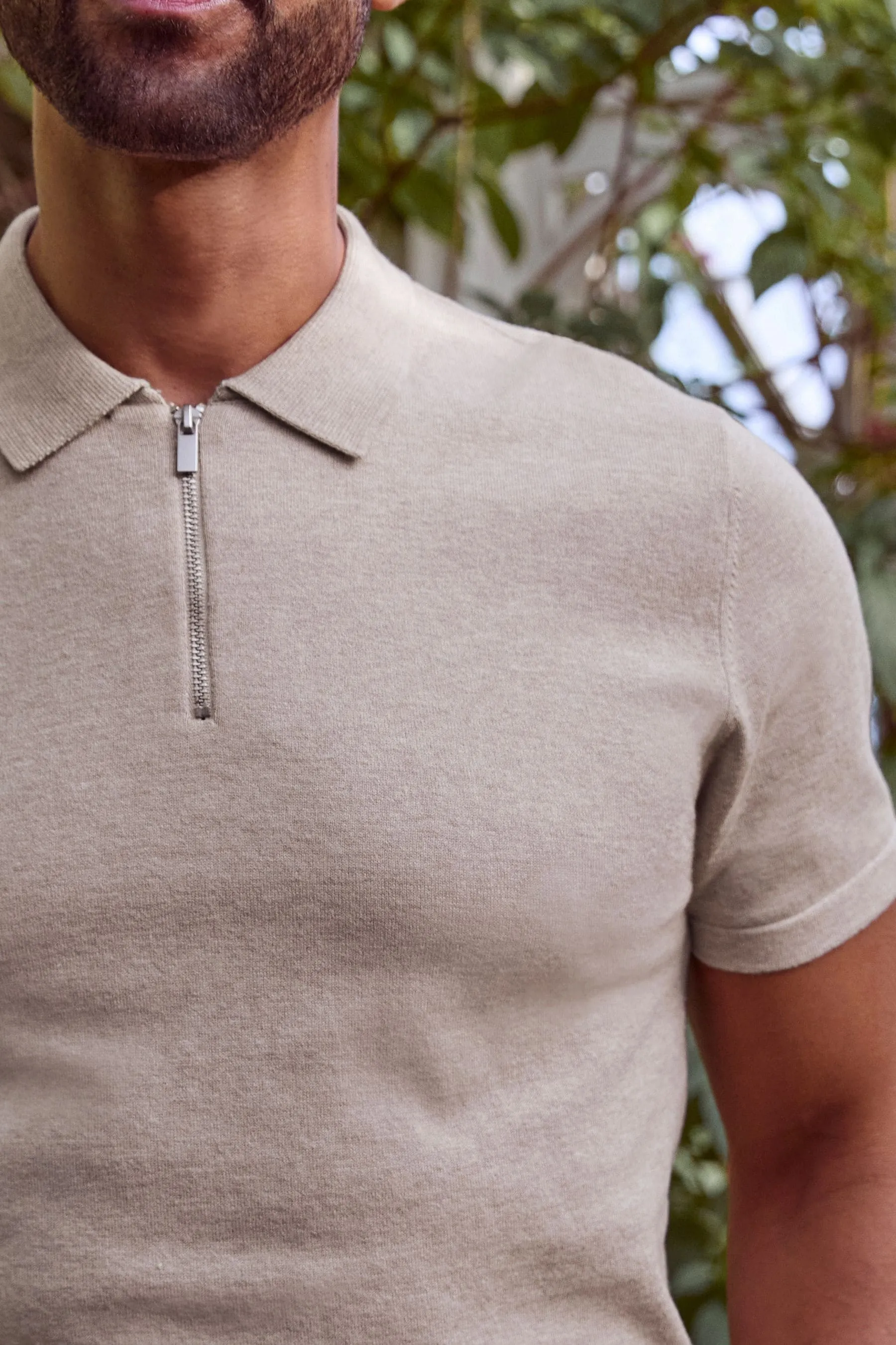 Maglia regular - Polo vestibilità con zip