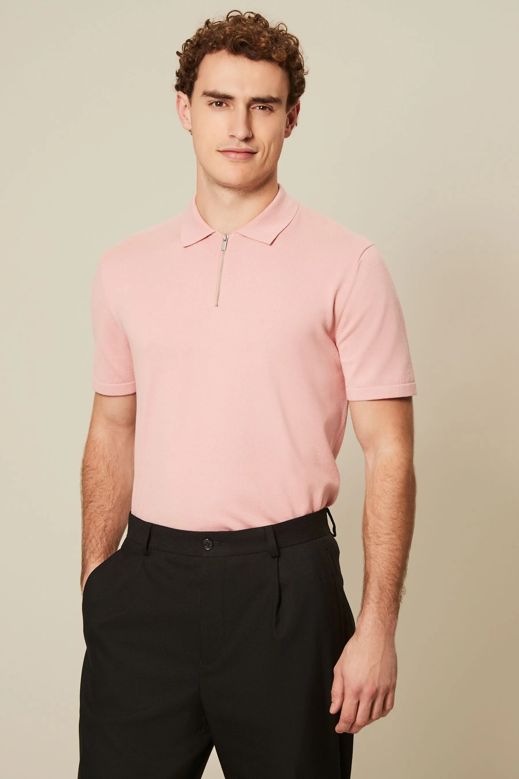 Maglia regular - Polo vestibilità con zip