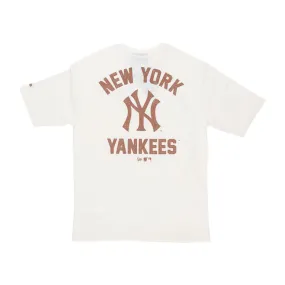 maglietta uomo mlb wordmark oversize tee neyyan OFF WHITE/EARTH BROWN