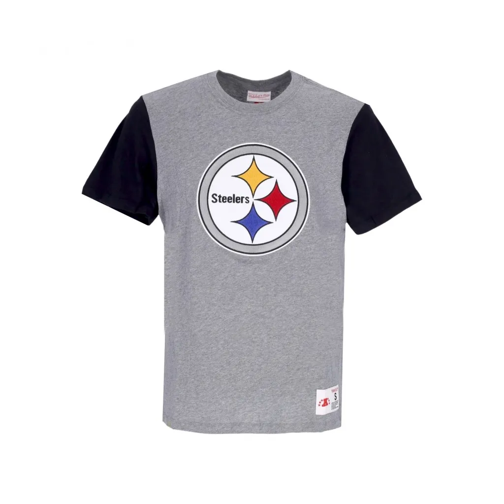 maglietta uomo nfl color blocked tee pitste GREY HEATHER