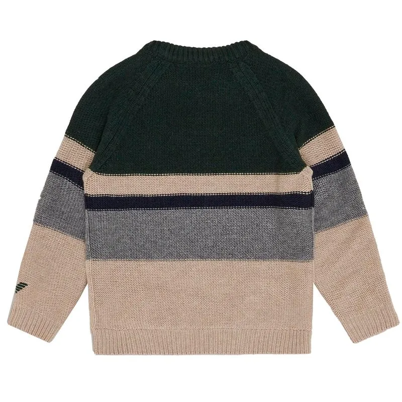 Maglione da bambino in misto lana a trecce 