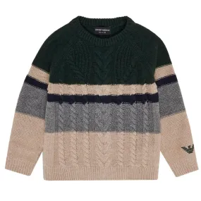 Maglione da bambino in misto lana a trecce 