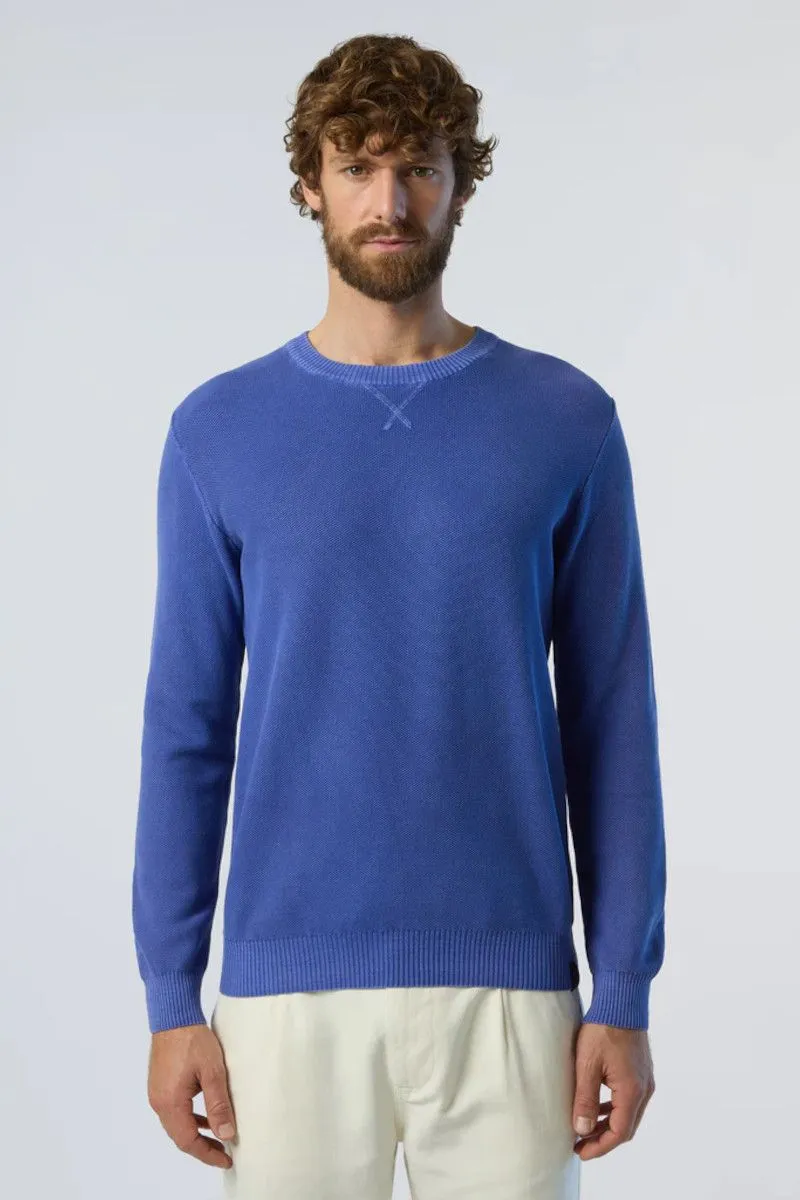 Maglione in cotone organico uomo Blu Cobalto