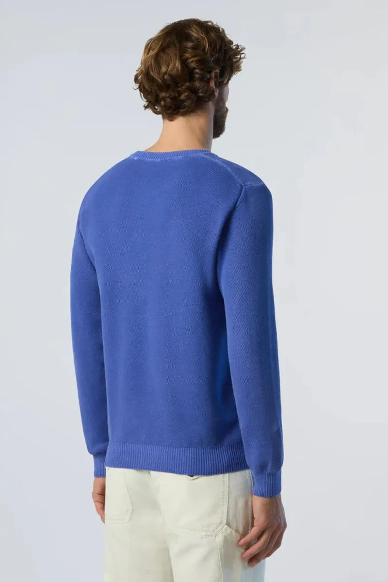 Maglione in cotone organico uomo Blu Cobalto