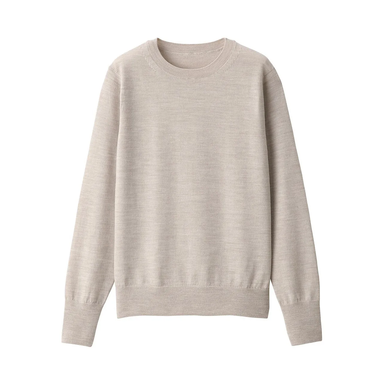 Maglione in lana a maglia fine con collo rotondo per donna