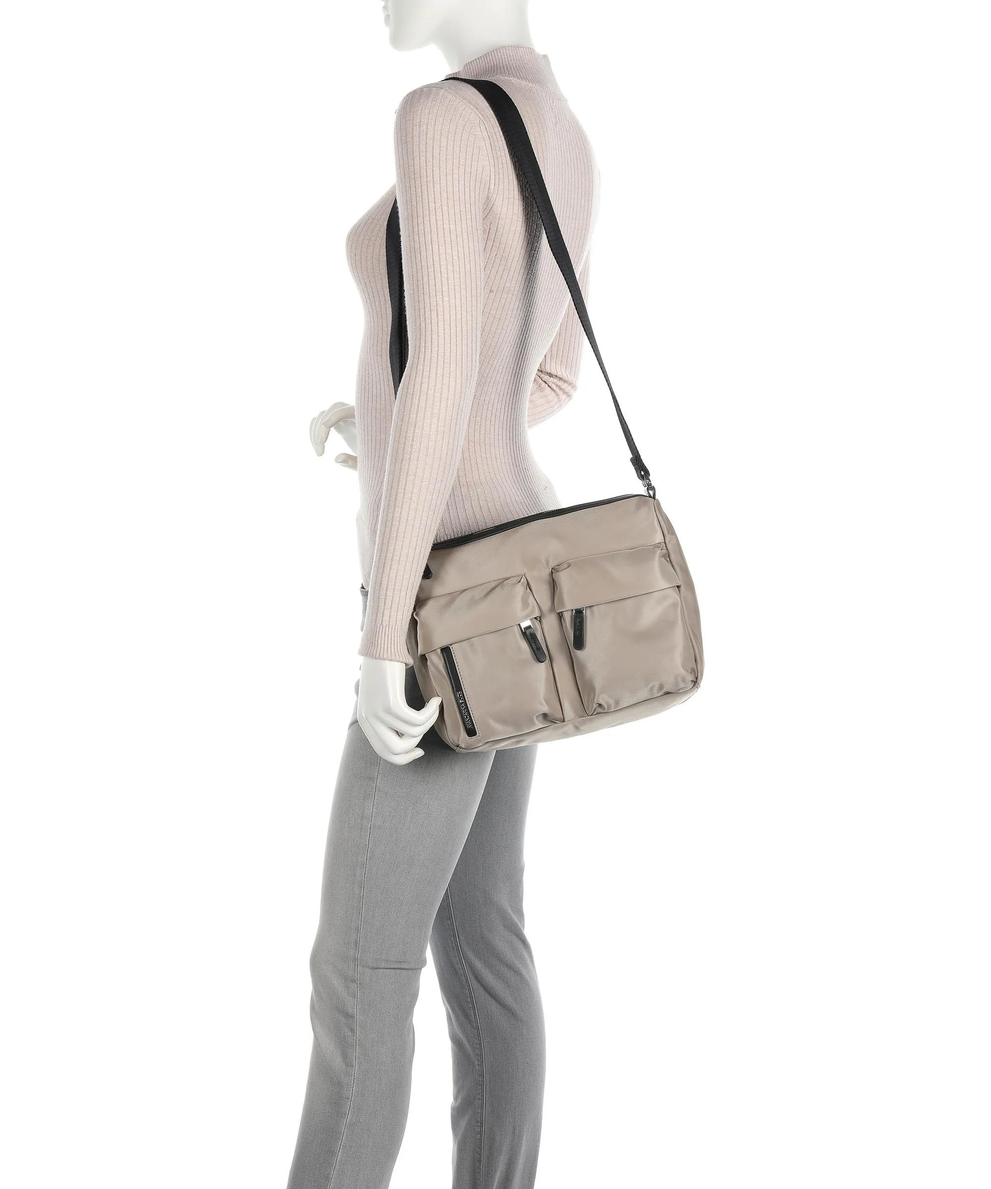  Mandarina Duck Hunter Borsa a spalla nylon taupe  