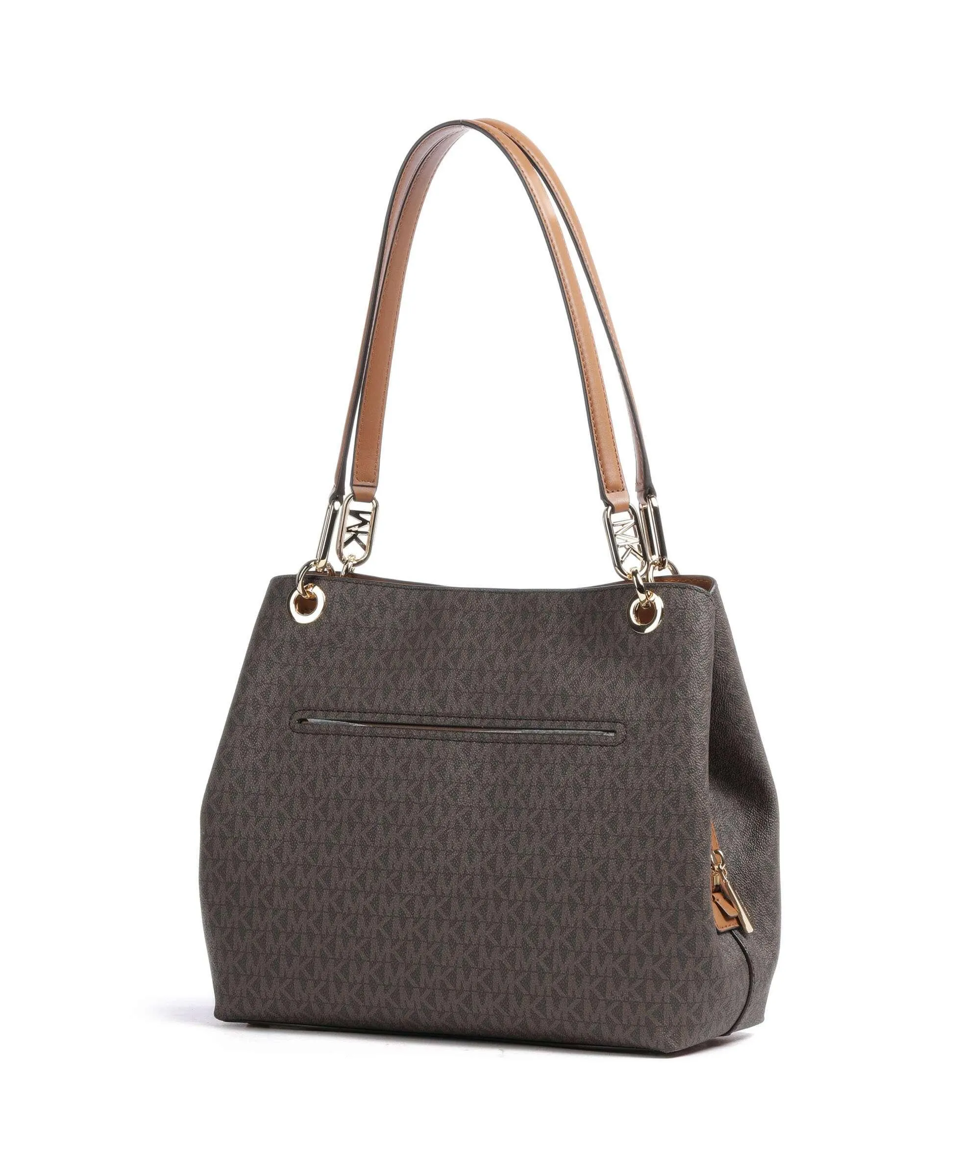  Michael Kors Kensington Borsa hobo tela marrone scuro  