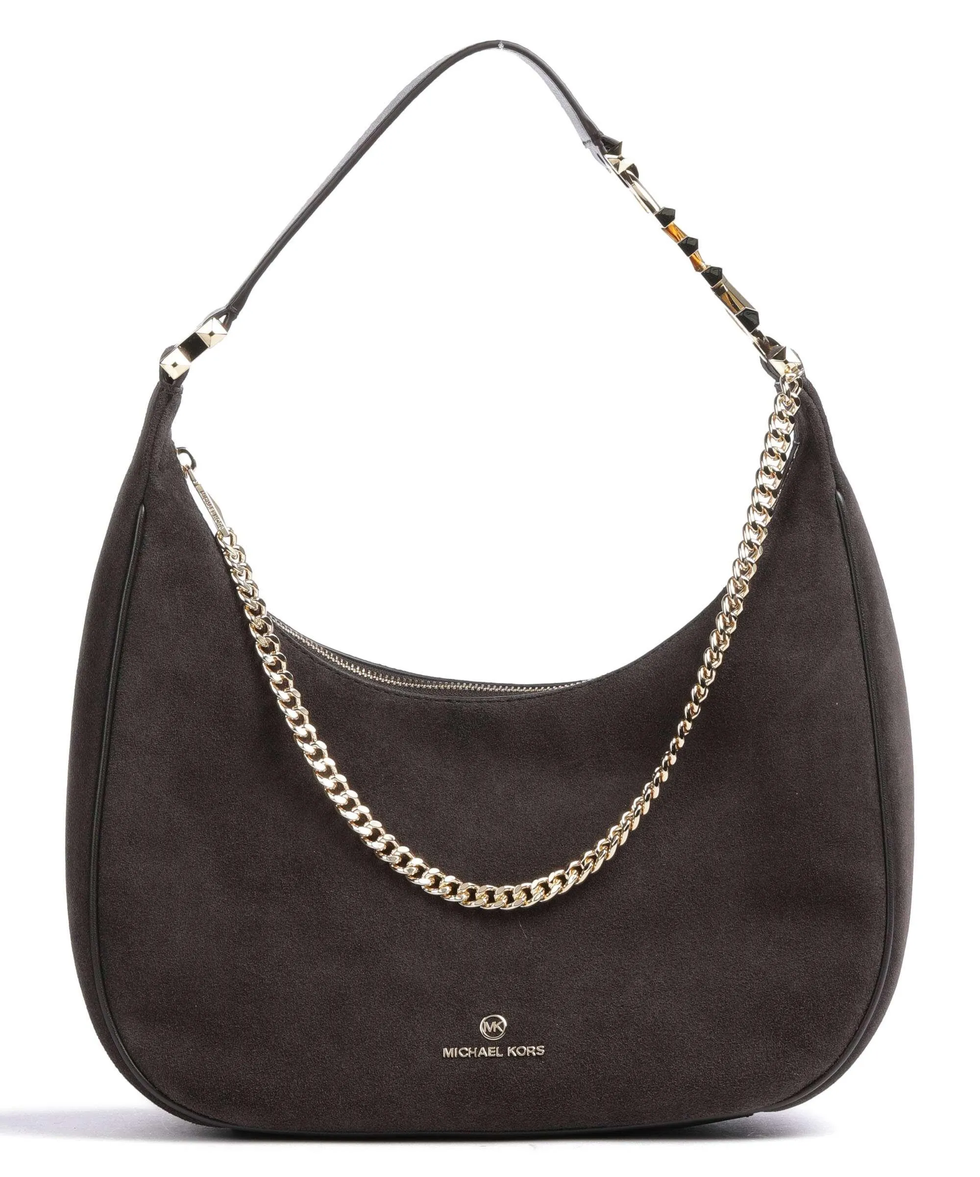  Michael Kors Piper Borsa hobo pelle bovina ruvida marrone scuro  