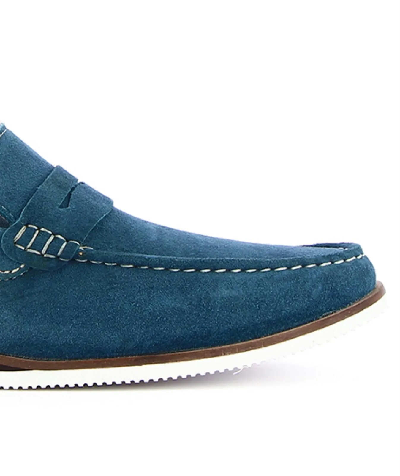 Mocassini azzurri in suede