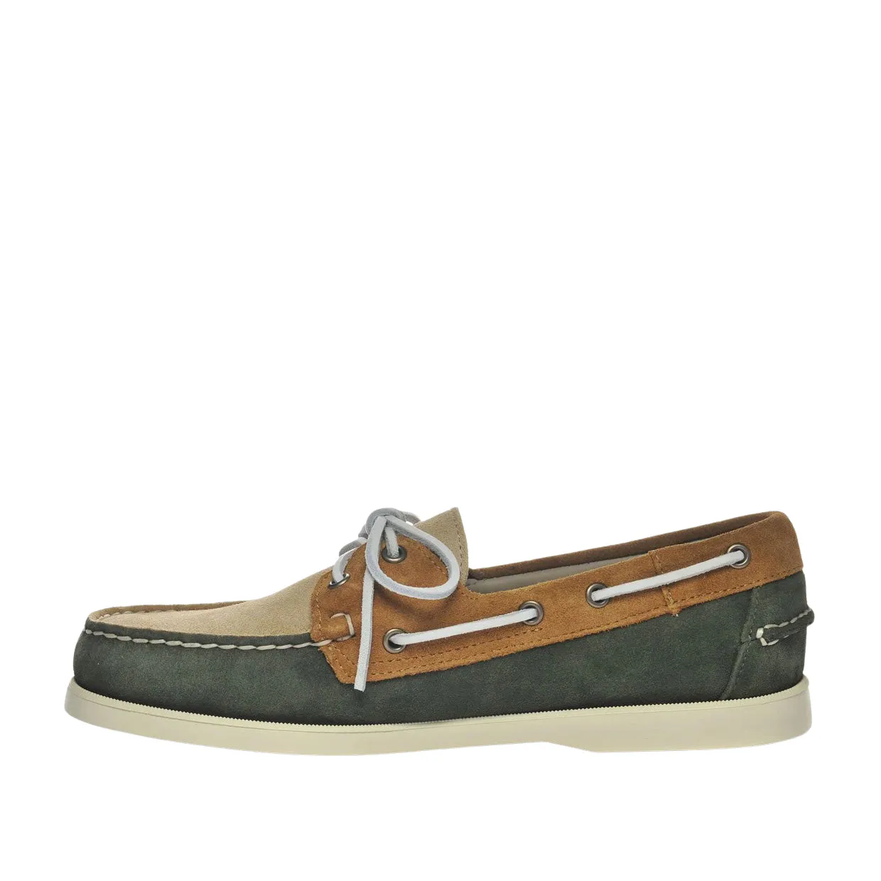 Mocassini Uomo Sebago Portland JIB Verde / Beige / Marrone